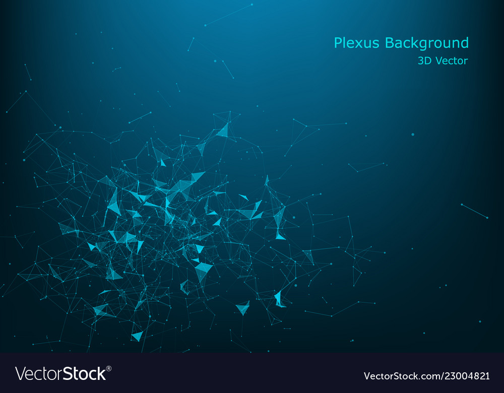 Abstract particles and lines plexus effect