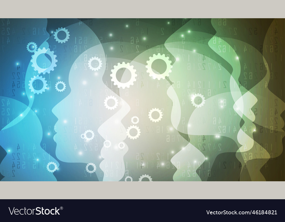 Artificial intelligence technology web background vector image Artificial intelligence technology web background
