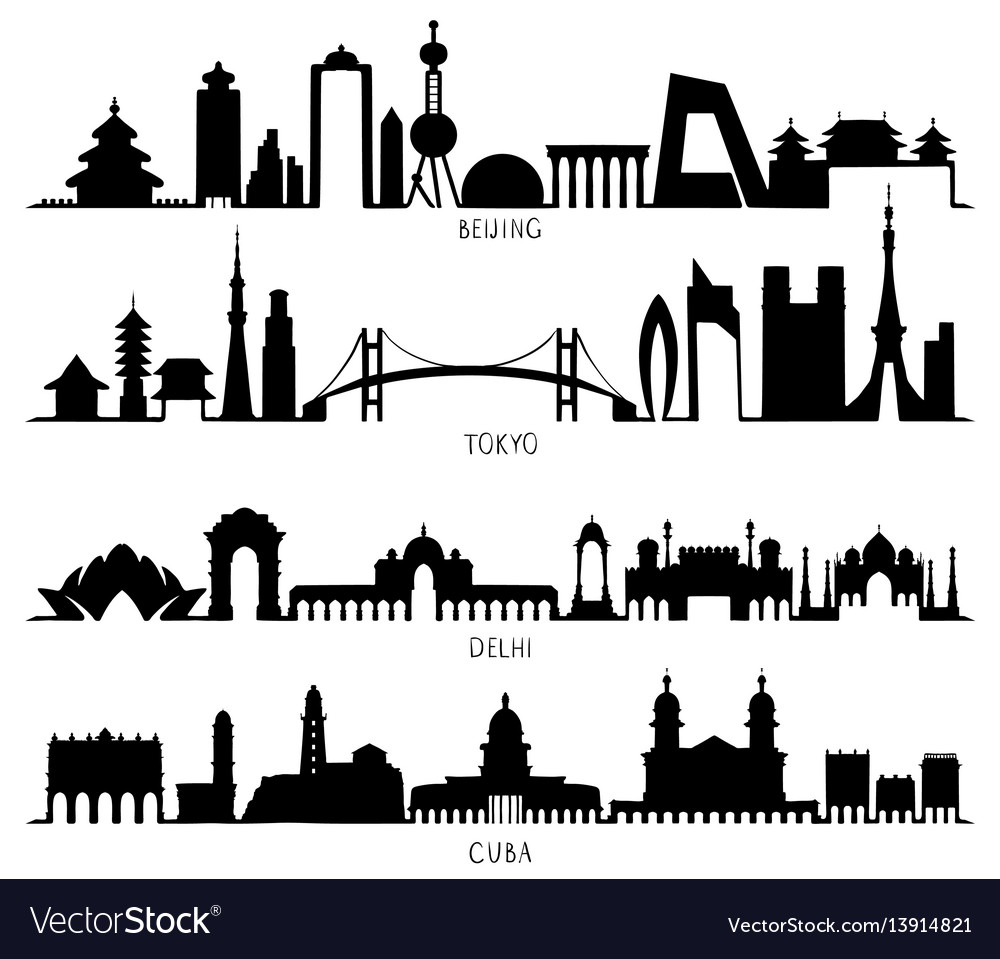 Stadt Skyline Silhouettes