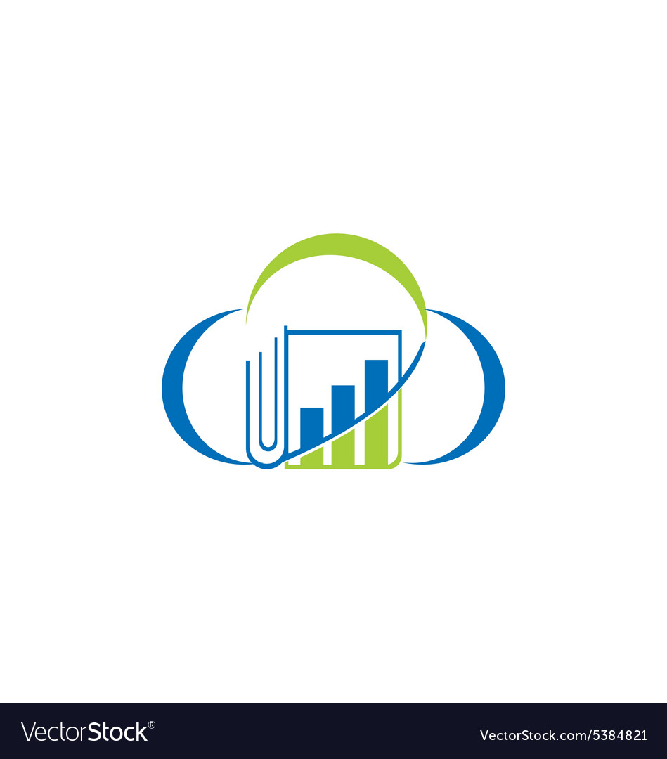 Cloud data abstract business logo Royalty Free Vector Image
