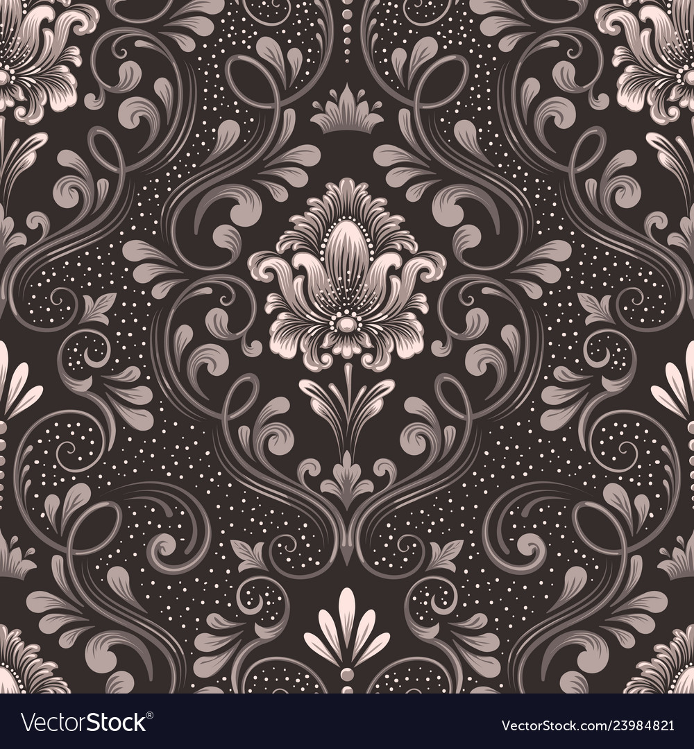Damask seamless pattern element classical vector image Damask seamless pattern element classical