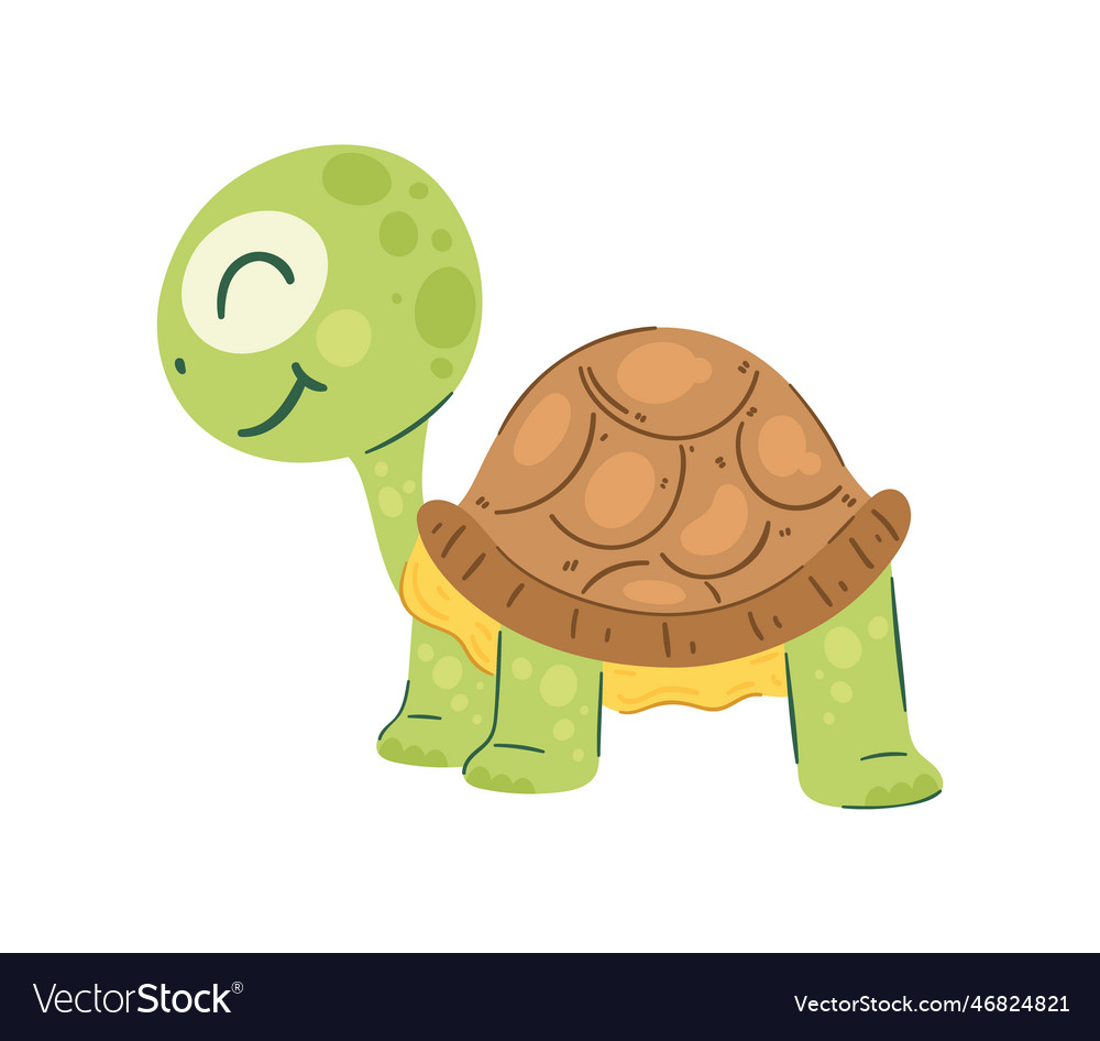 Happy turtle mascot Royalty Free Vector Image - VectorStock