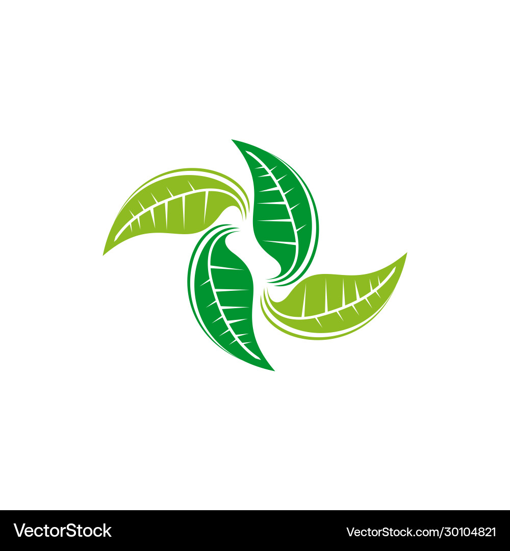 Leaf icon logo design template Royalty Free Vector Image