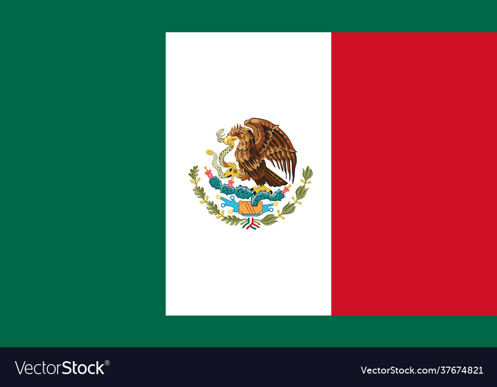 National state flag mexico Royalty Free Vector Image