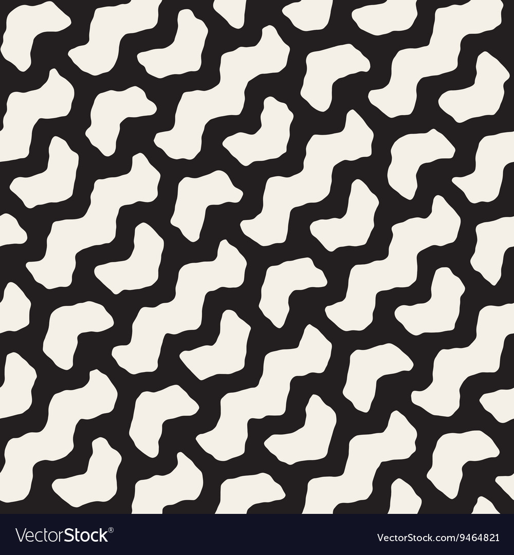 Seamless hand drawn daigonal wavy lines Royalty Free Vector