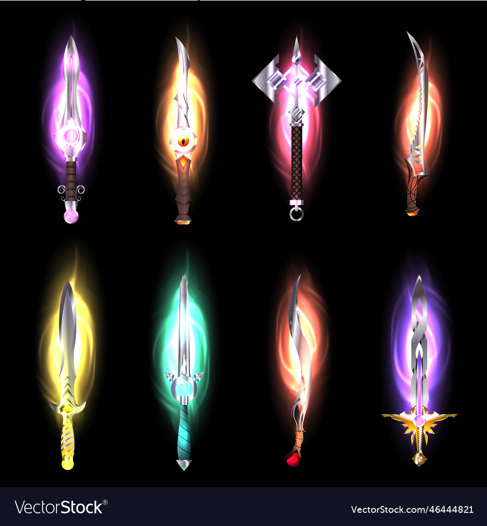 Set of game swords