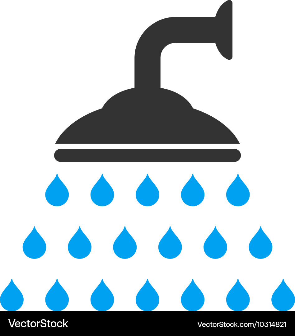 Shower flat icon Royalty Free Vector Image - VectorStock