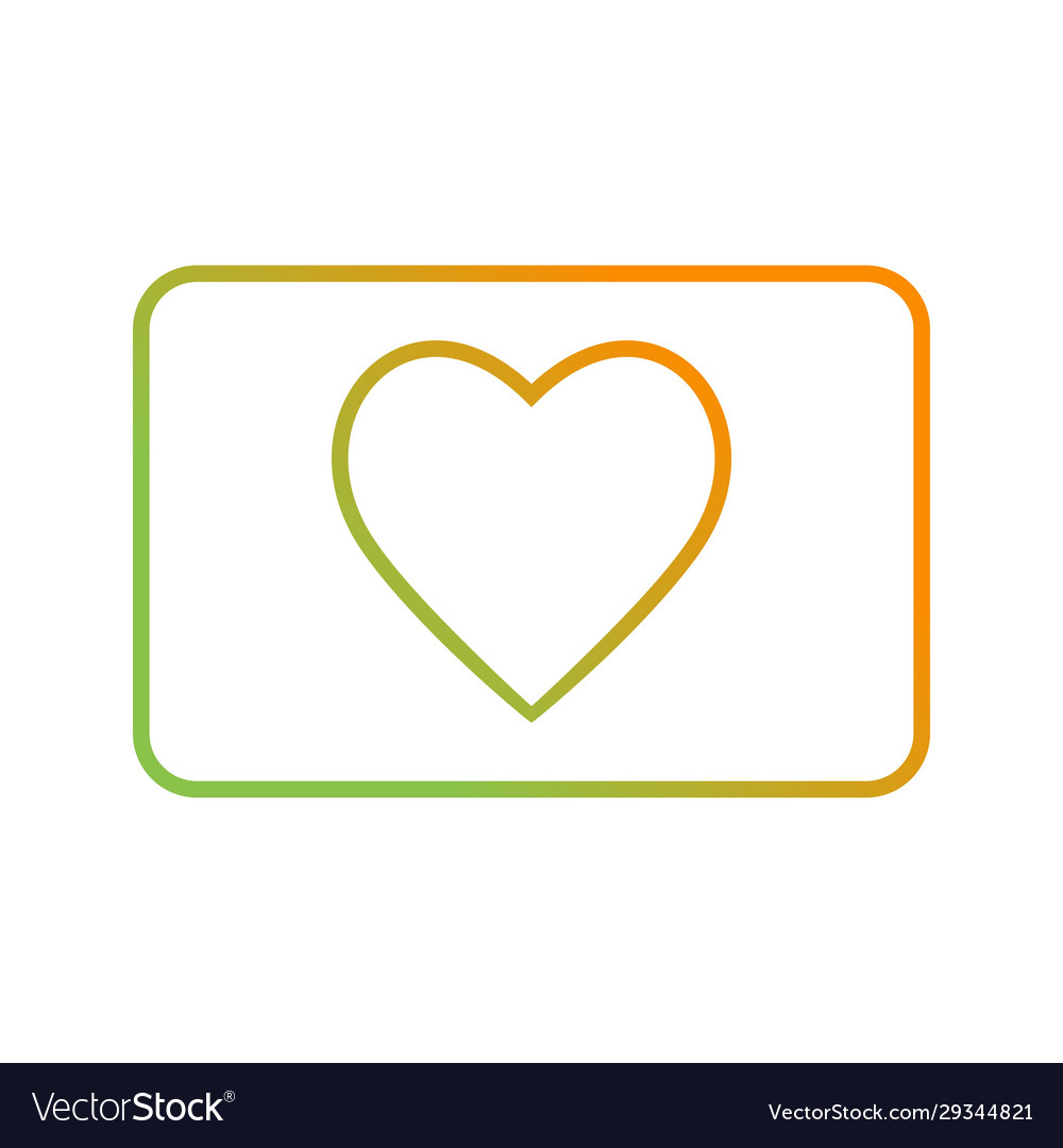 Unique heart line icon