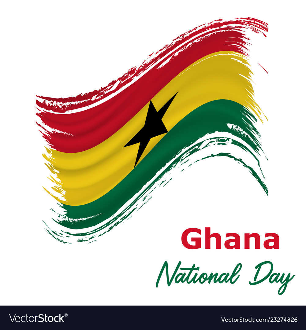6 March Ghana Independence Day Background Vector Image