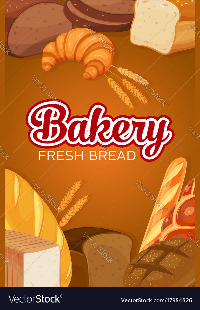 Bread products Royalty Free Vector Image - VectorStock