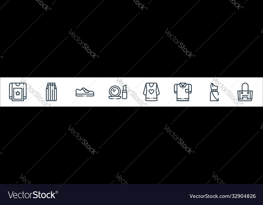 Fashion line icons linear set quality