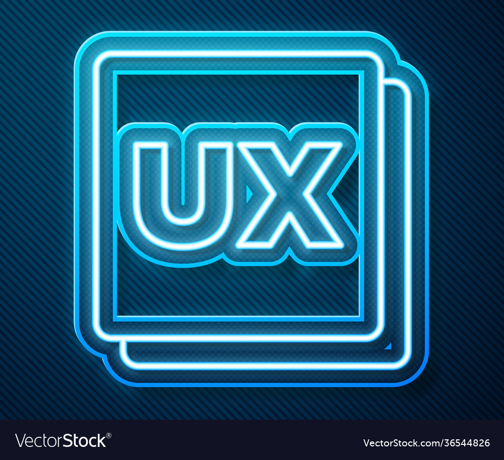 Glowing neon line ui or ux design icon isolated vector image Glowing neon line ui or ux design icon isolated