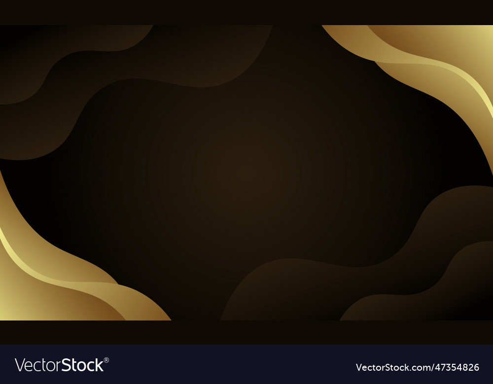 Golden wavy on dark background