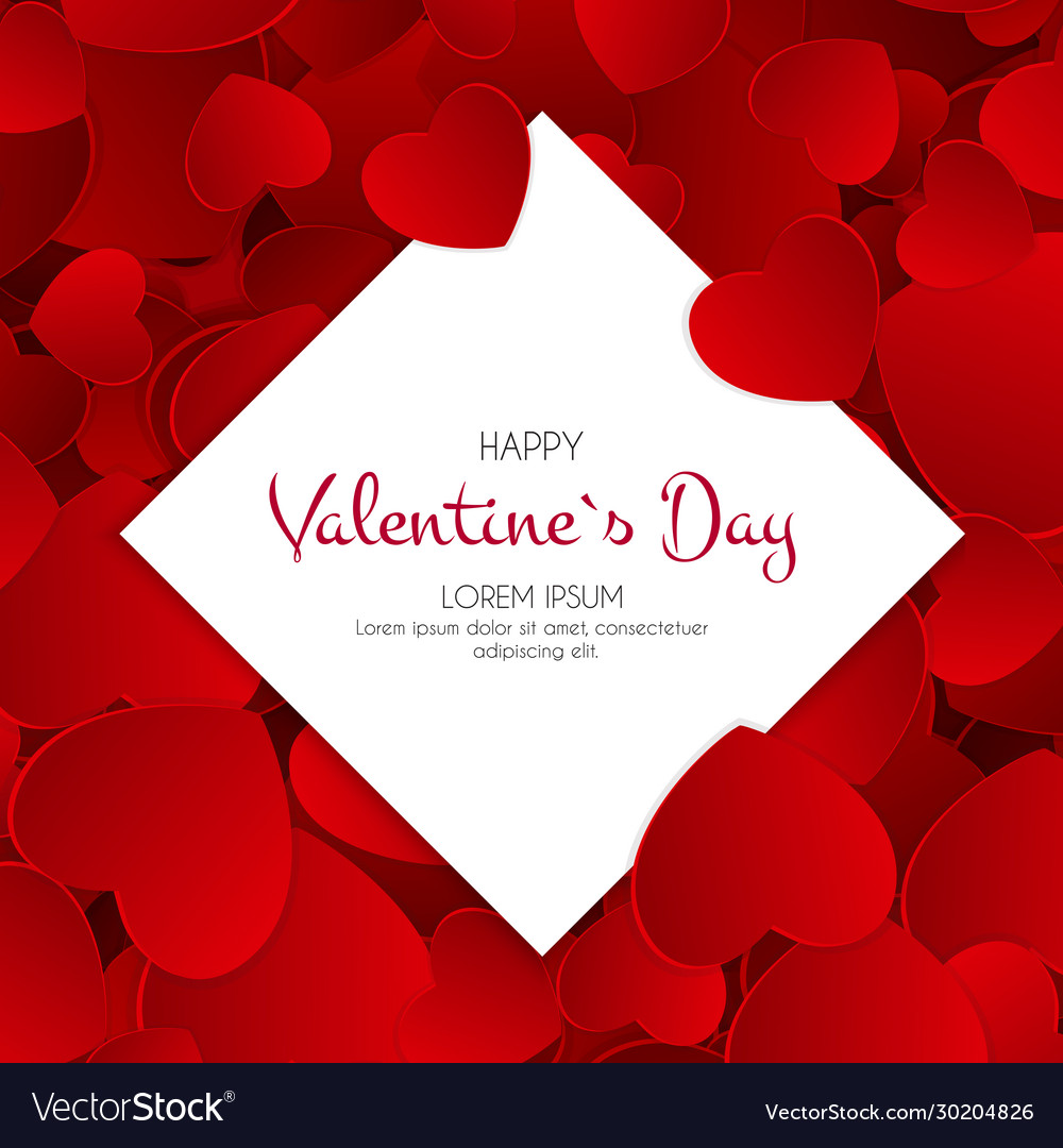 Happy valentines Tageskarte mit Herz vector image Happy valentines Tageskarte mit Herz
