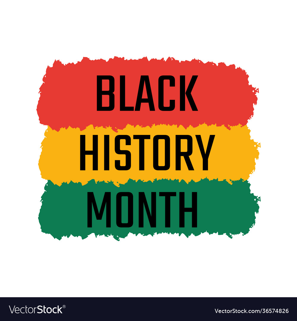 Sign logo black history month for print flyer Vector Image