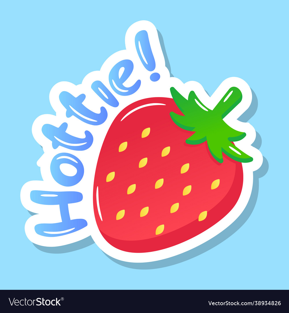 Strawberry sticker