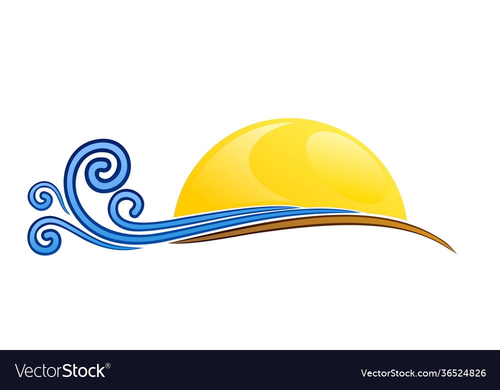 Sun and sea symbol