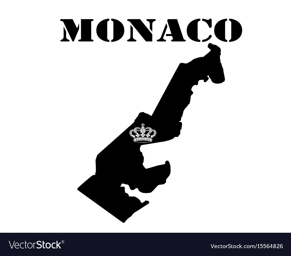 Symbol of monaco and map