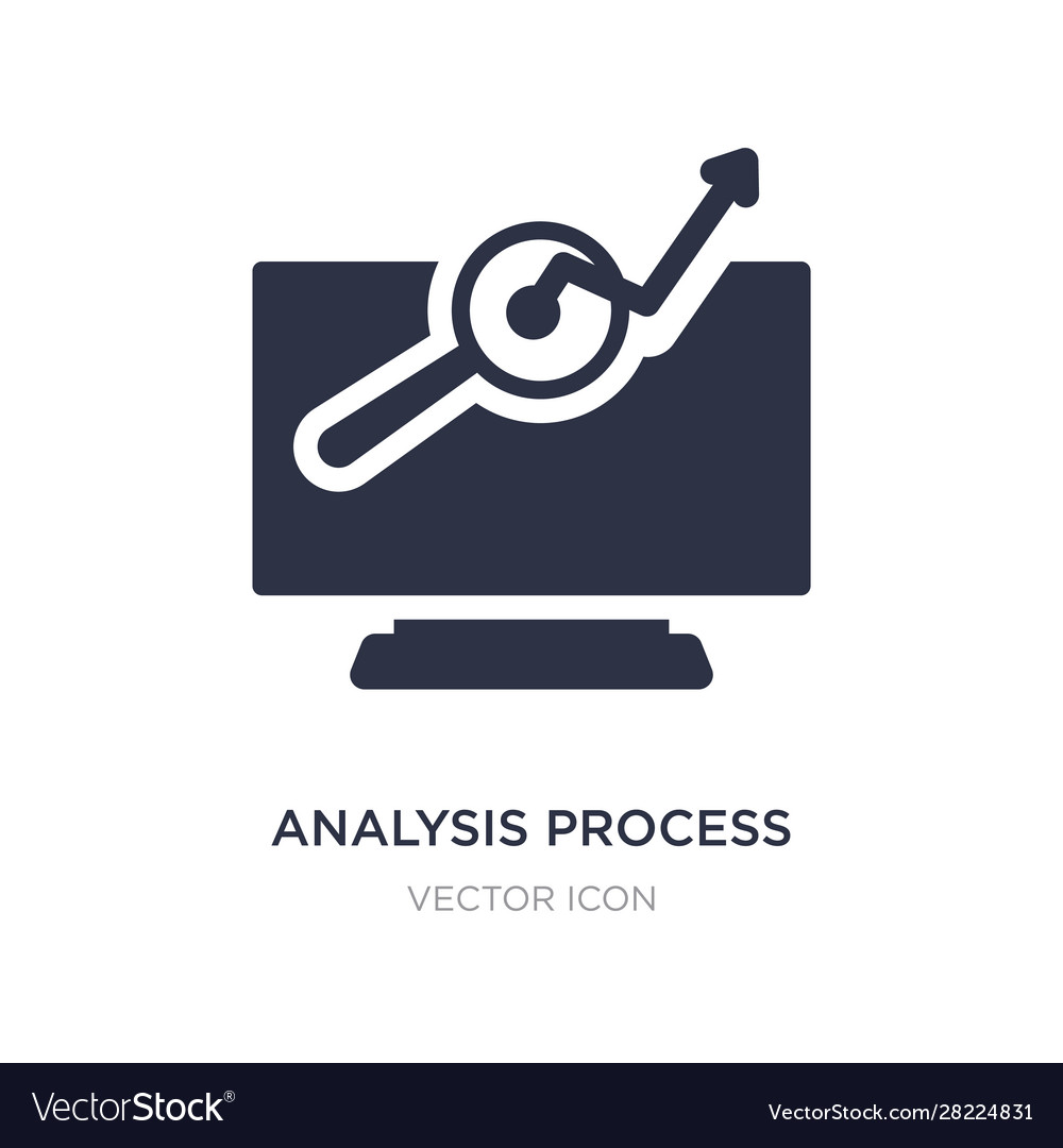 Analysis process icon on white background simple Vector Image