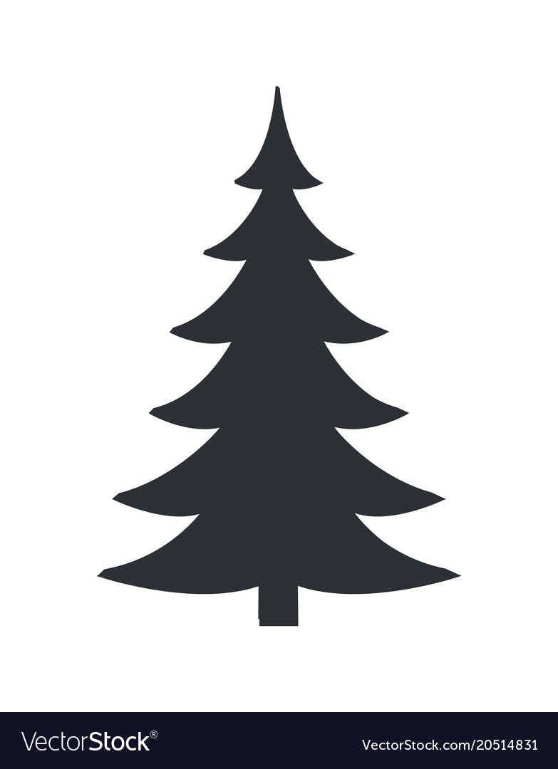 christmas tree vector silhouette