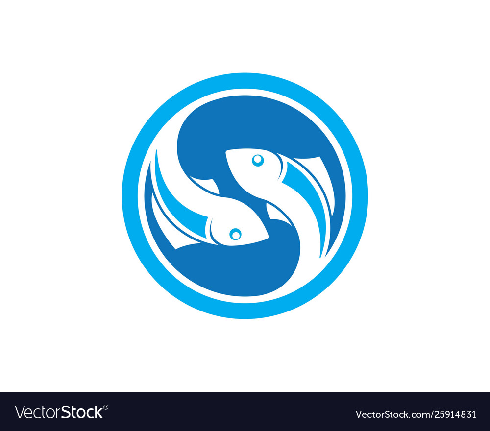 Fish Logo Template Creative Symbol Fishing Club Vector Image