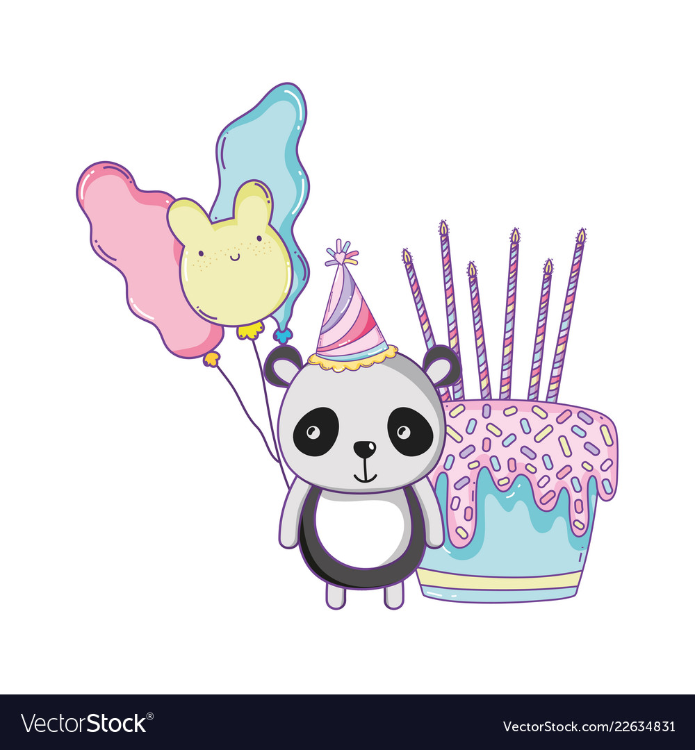 Happy birthday cute animal Royalty Free Vector Image