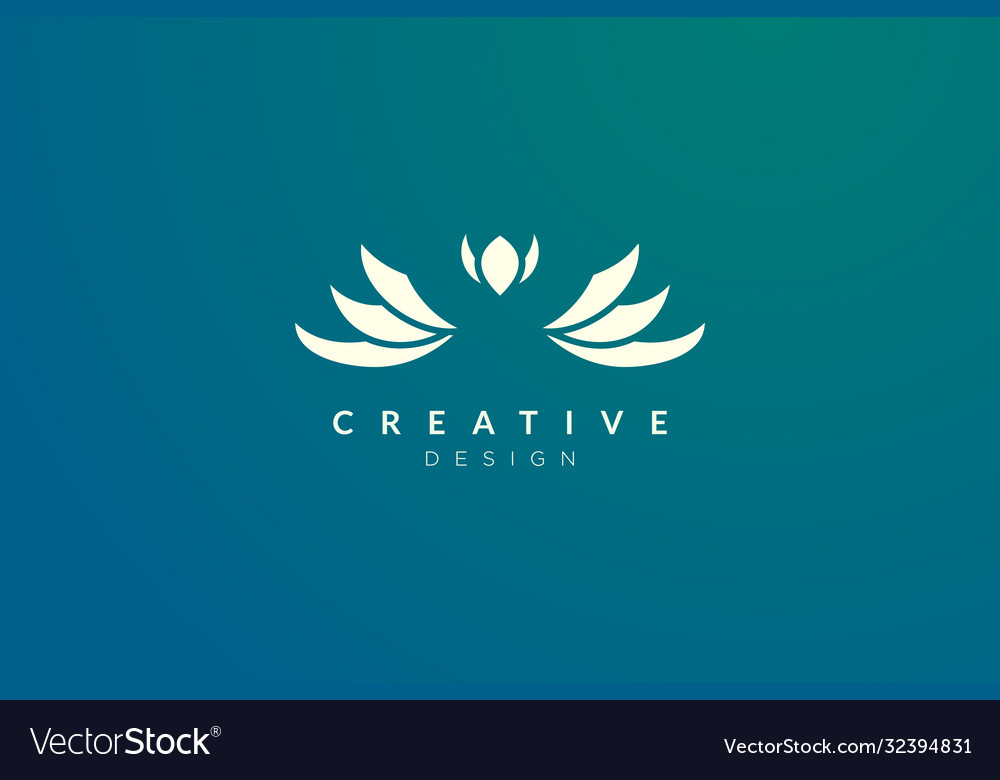 Minimalist flower design it is suitable for spas vector image Minimalist flower design it is suitable for spas