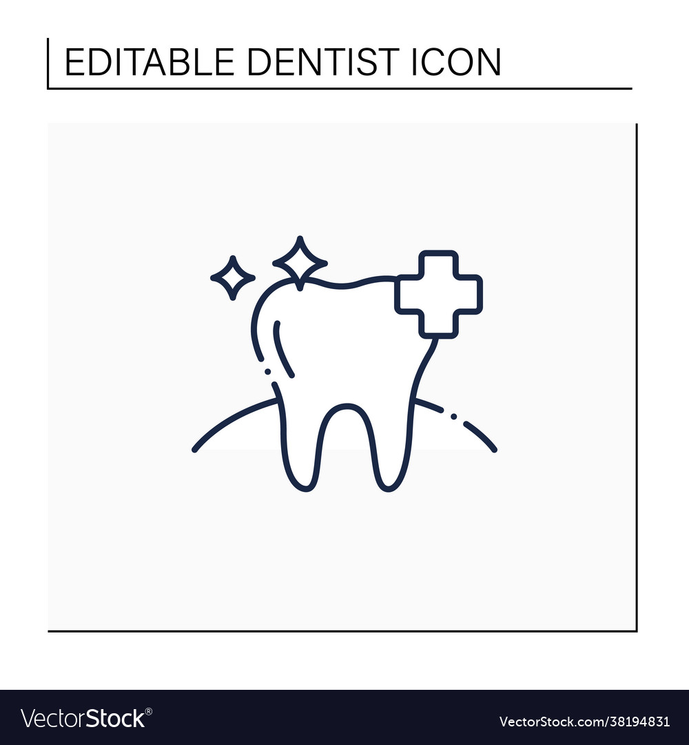 Oral health line icon