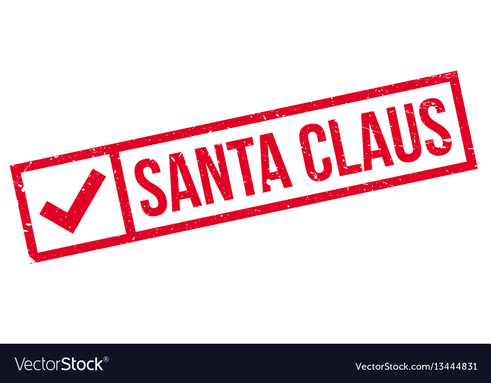 Santa Claus Rubber Stamp Royalty Free Vector Image