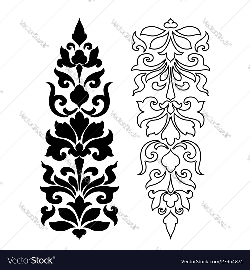 Thai painting style Royalty Free Vector Image - VectorStock