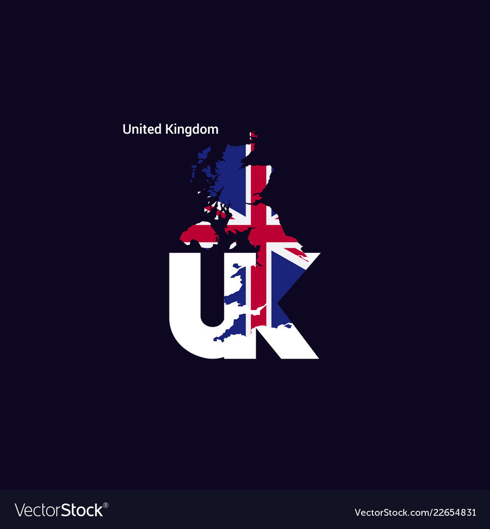 United kingdom initial letter country with map