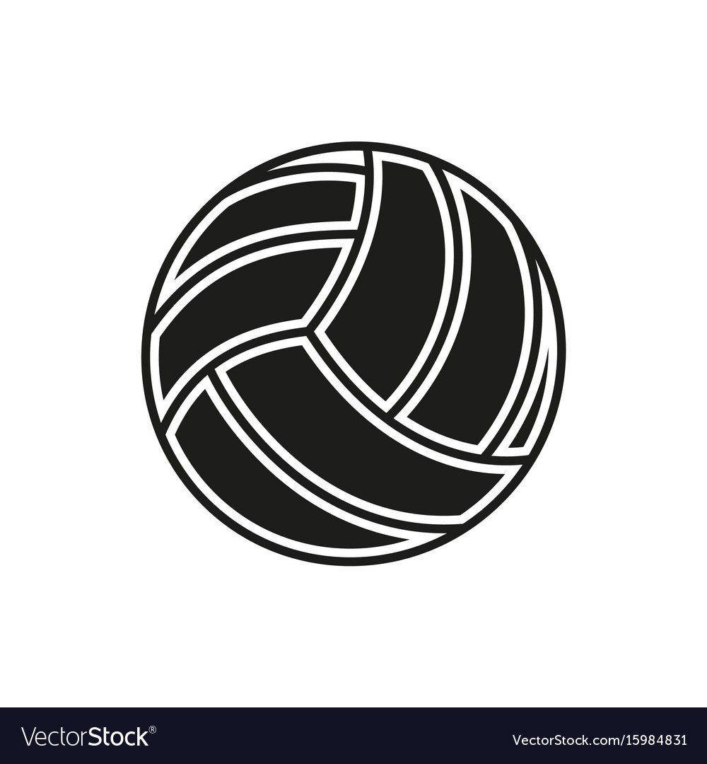 Volleyball ball icon on white background Vector Image