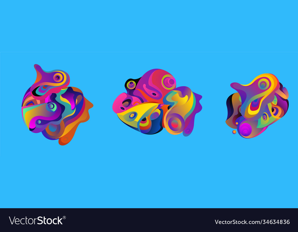 Abstract liquid shape fluid design isolated