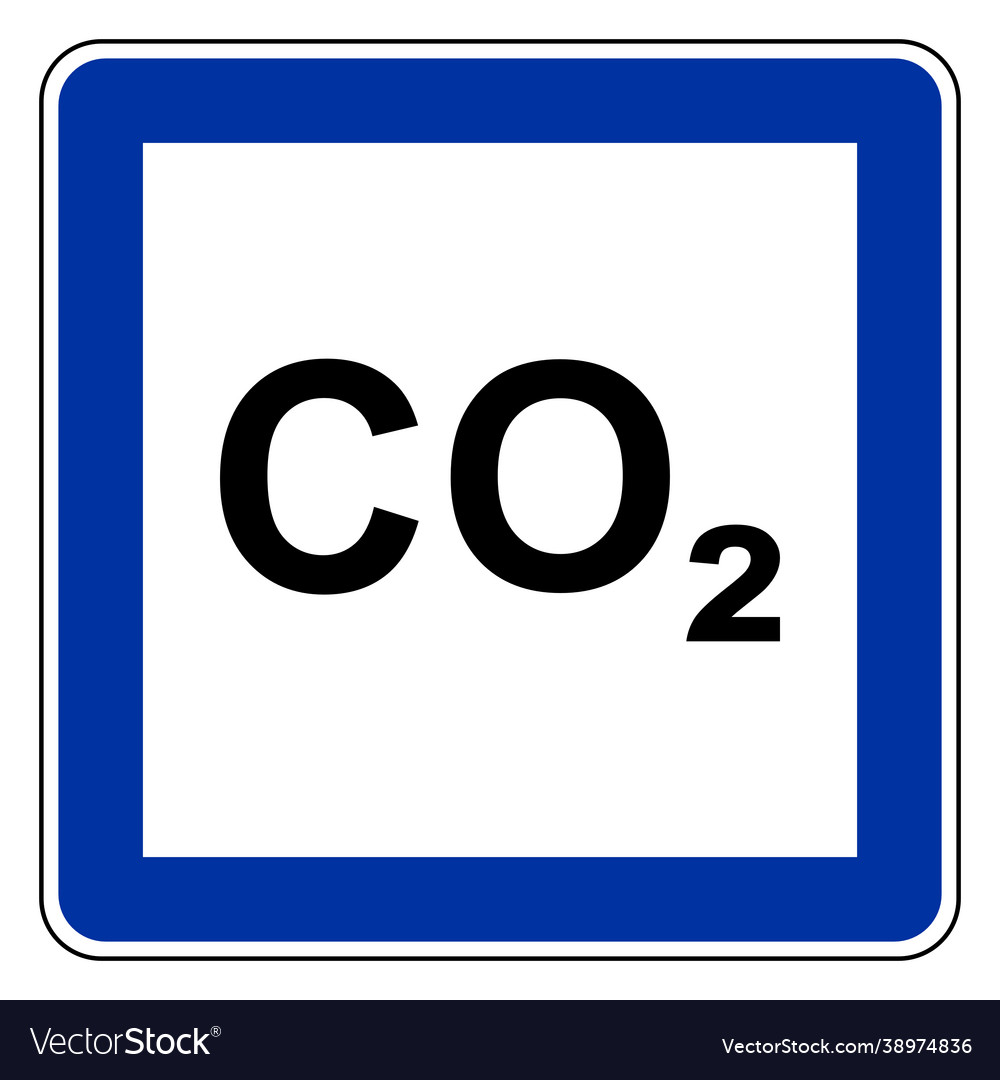 Carbon dioxide and road sign