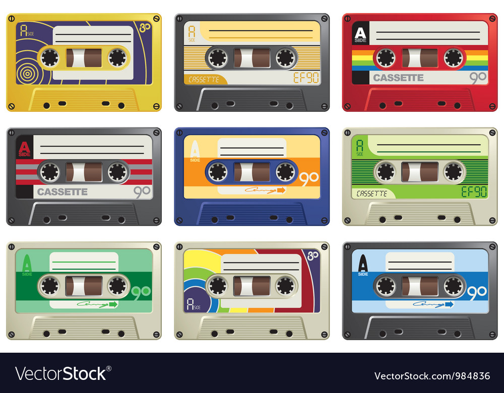 Cassette Tapes Royalty Free Vector Image Vectorstock