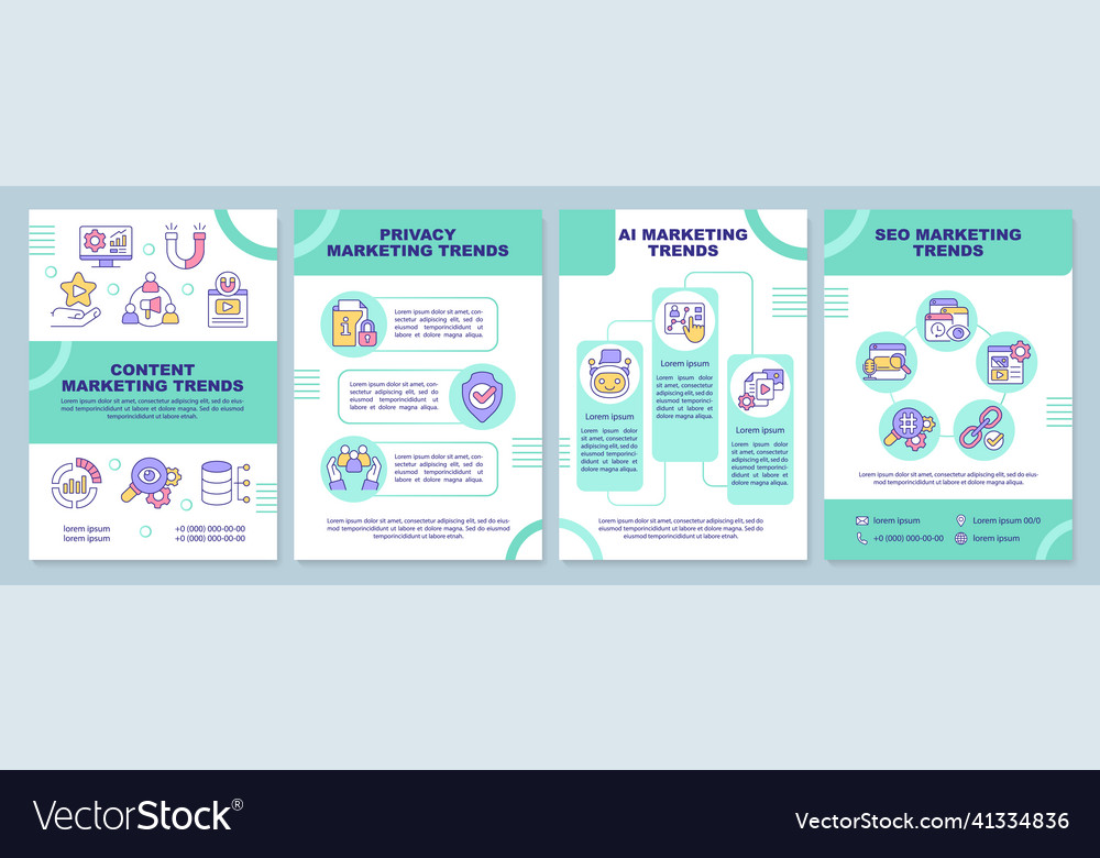 Current marketing trends green brochure template