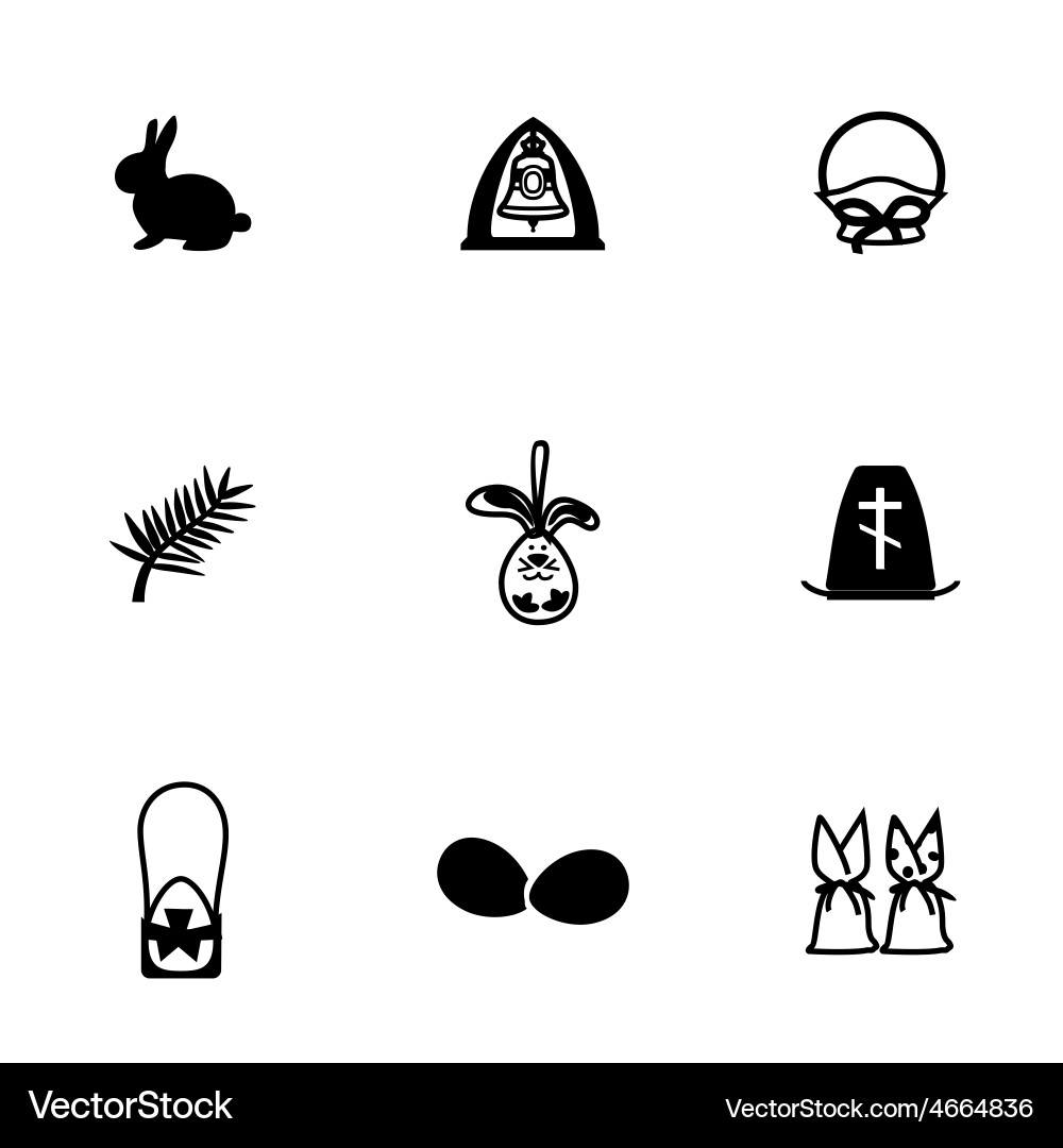 Easter icon set Royalty Free Vector Image - VectorStock