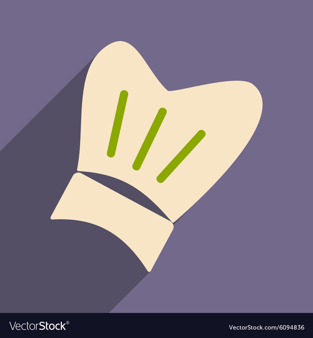 Flat with shadow icon and mobile application chef