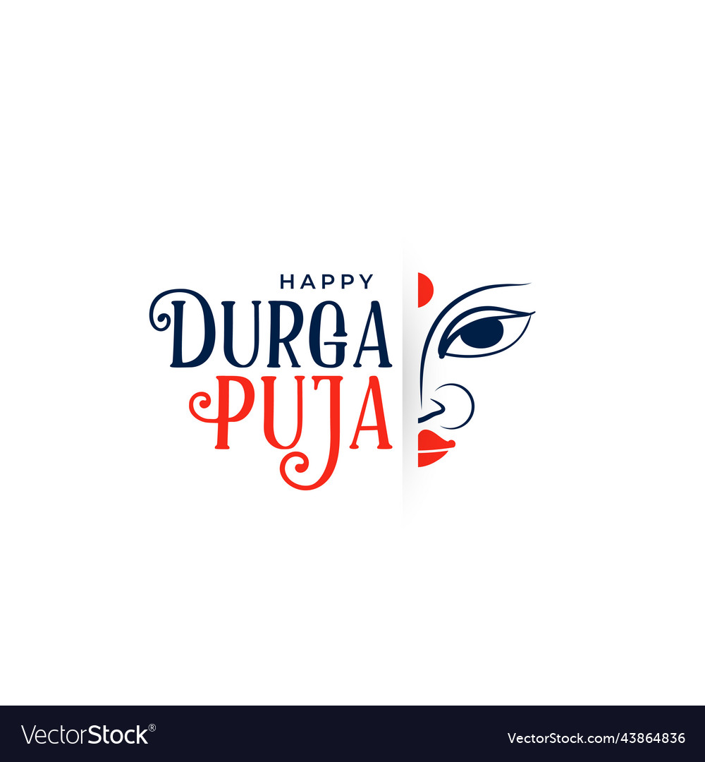 Happy durga pooja indian festival celebration