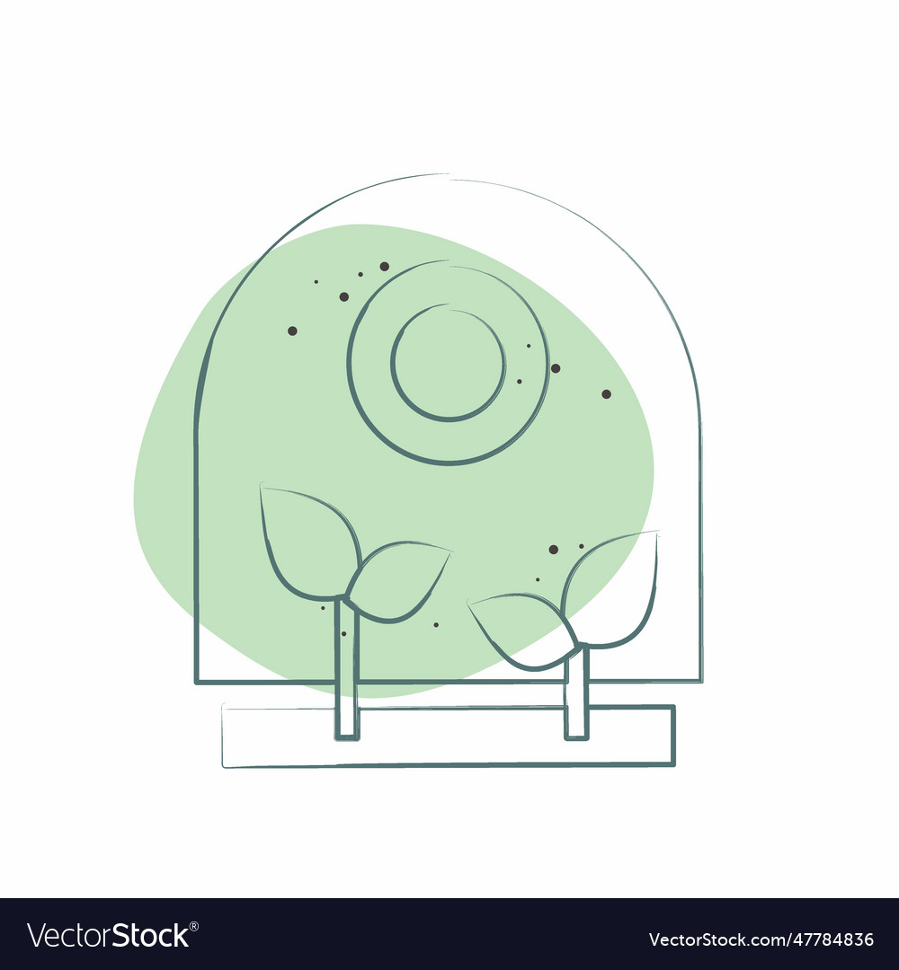 Icon greenhouse related to agriculture symbol