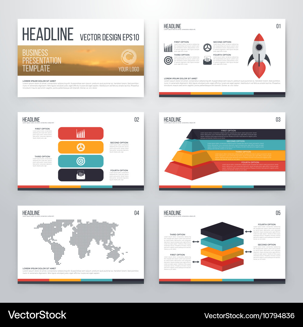 Infographics presentation template flat design Vector Image