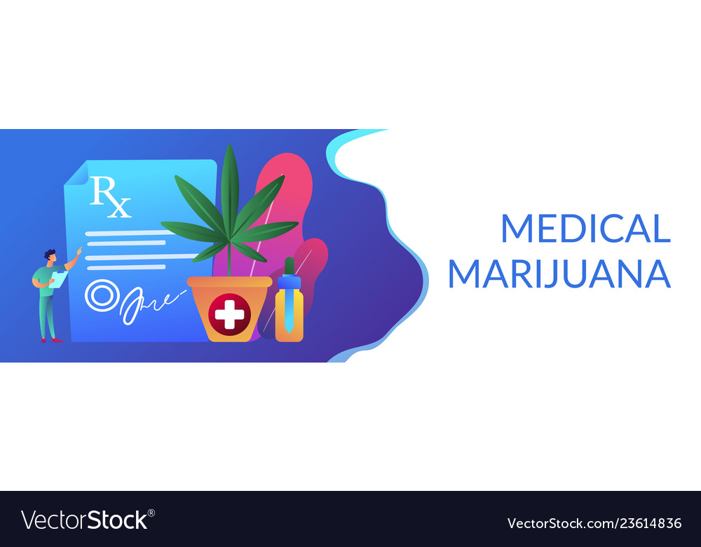 Medical marijuana concept banner header