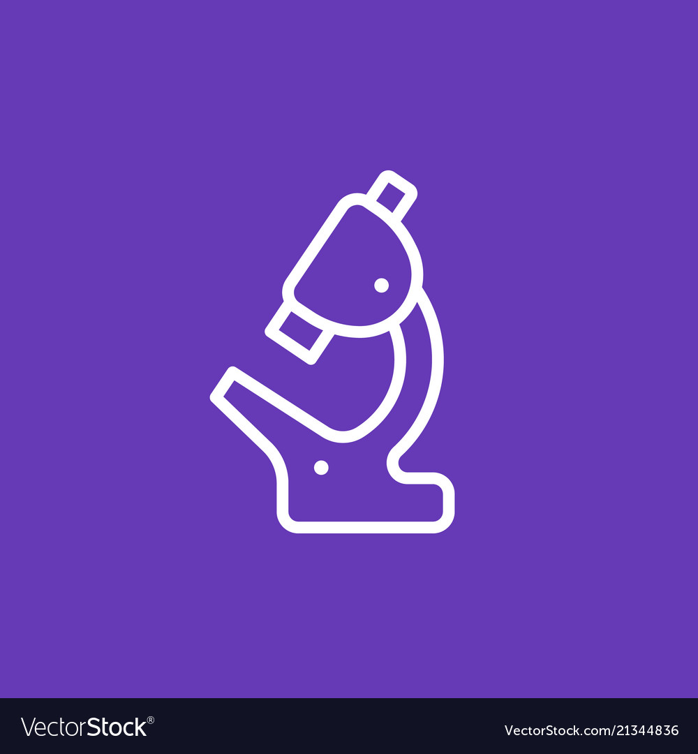 Microscope icon linear style vector image Microscope icon linear style