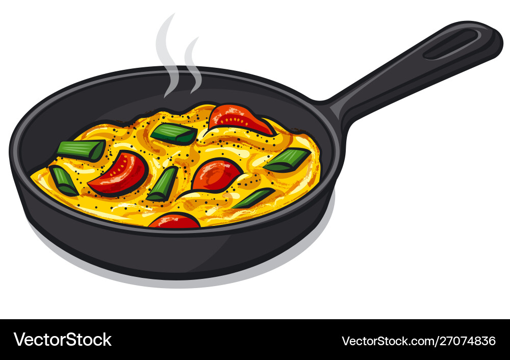 Scrambled eggs Royalty Free Vector Image - VectorStock