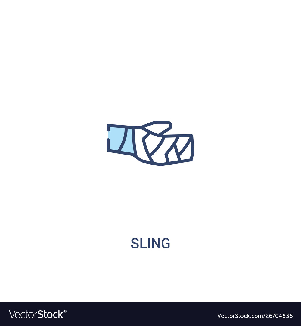 Sling concept 2 colored icon simple line element