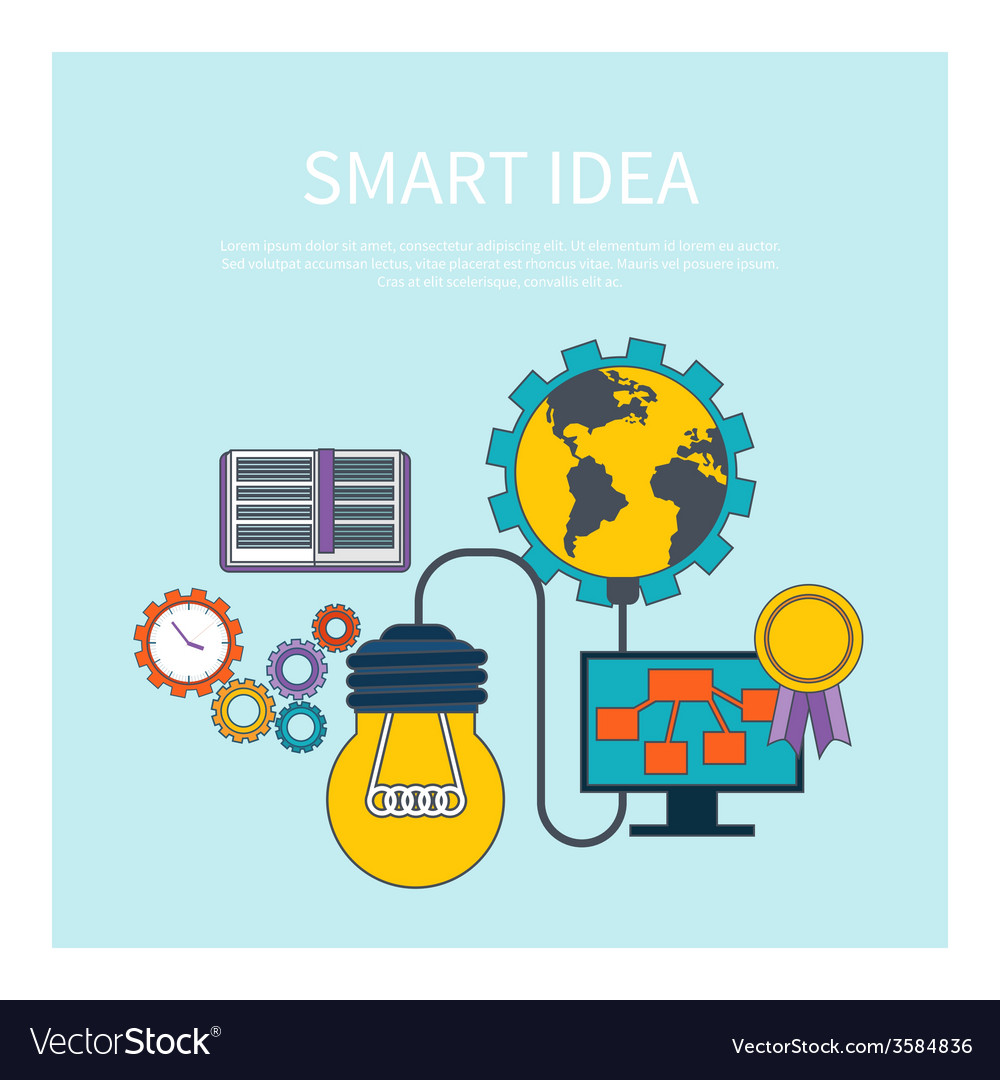 Smart idea concept Royalty Free Vector Image VectorStock