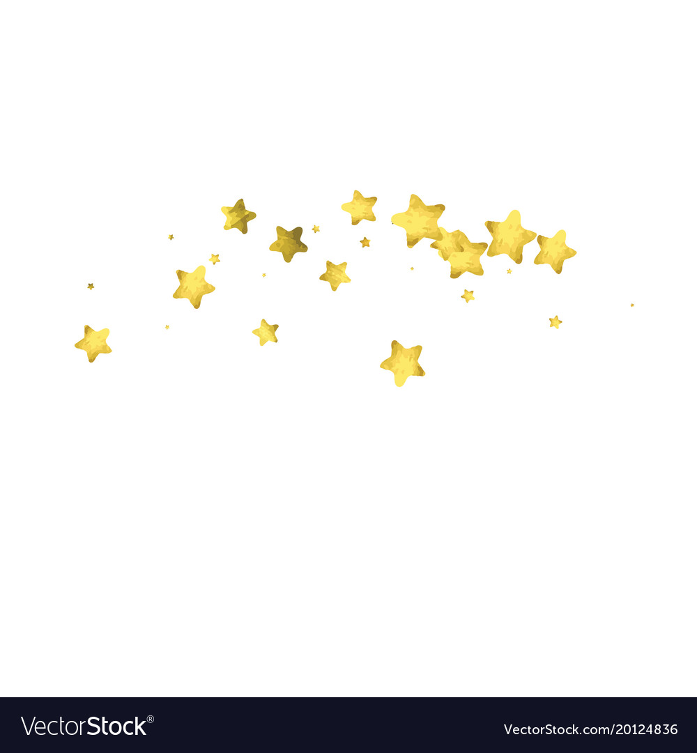 Star Confetti Gold Random Confetti Background Vector Image