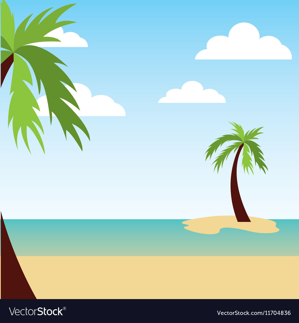 Summer Beach Icon Royalty Free Vector Image - Vectorstock