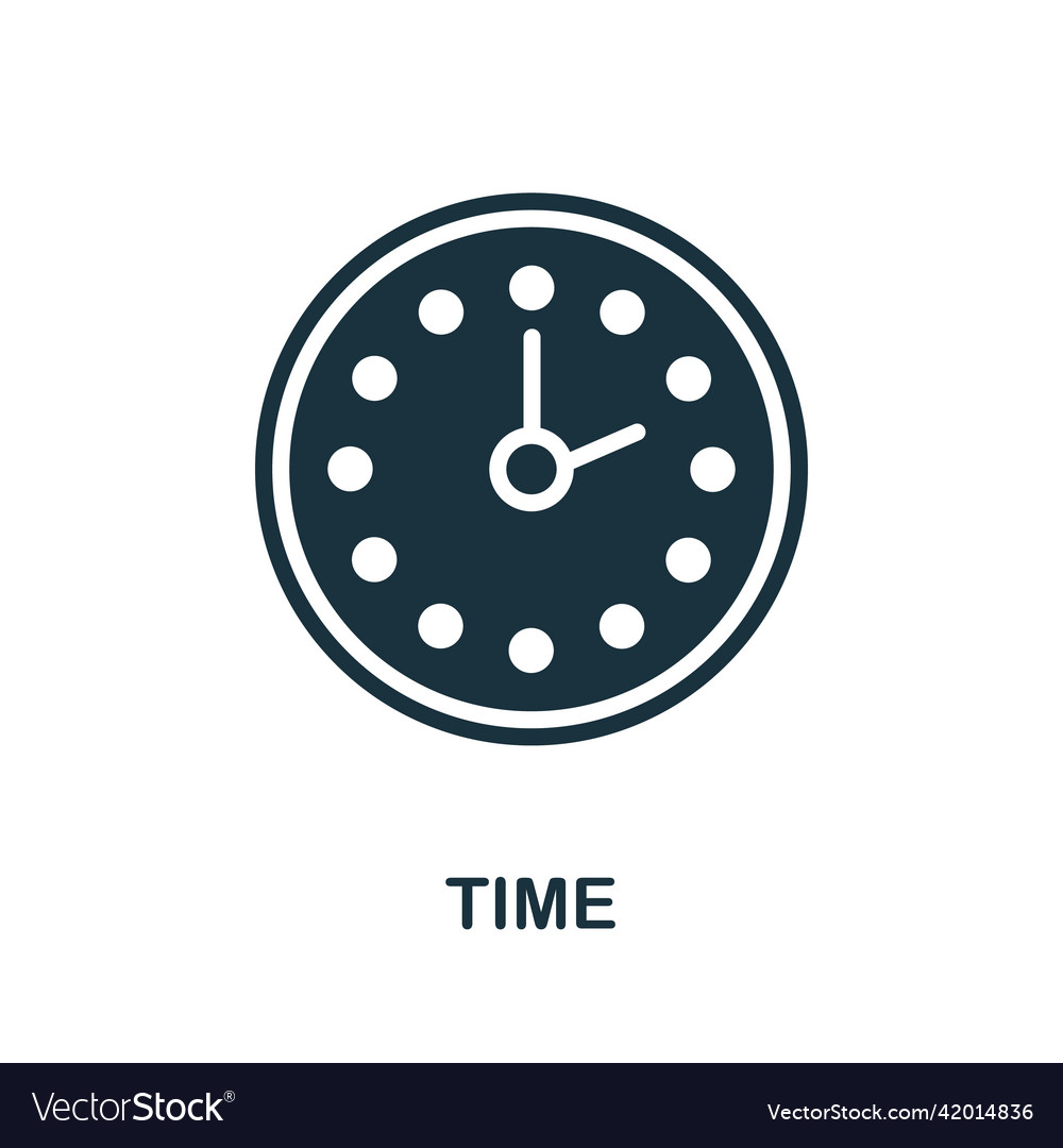 Time icon monochrome simple