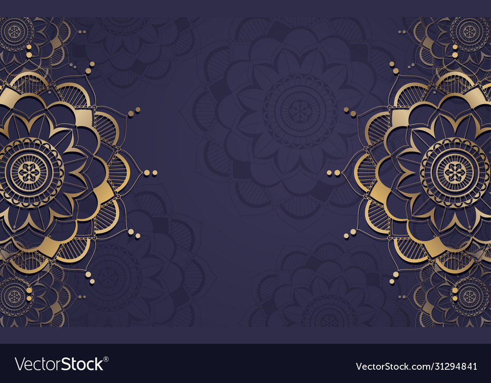 Background template with mandala pattern design vector image Background template with mandala pattern design